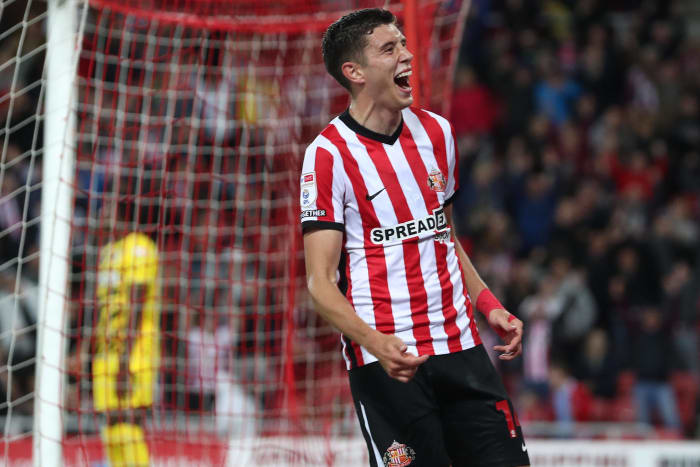 Ross Stewart celebrates Sunderland goal